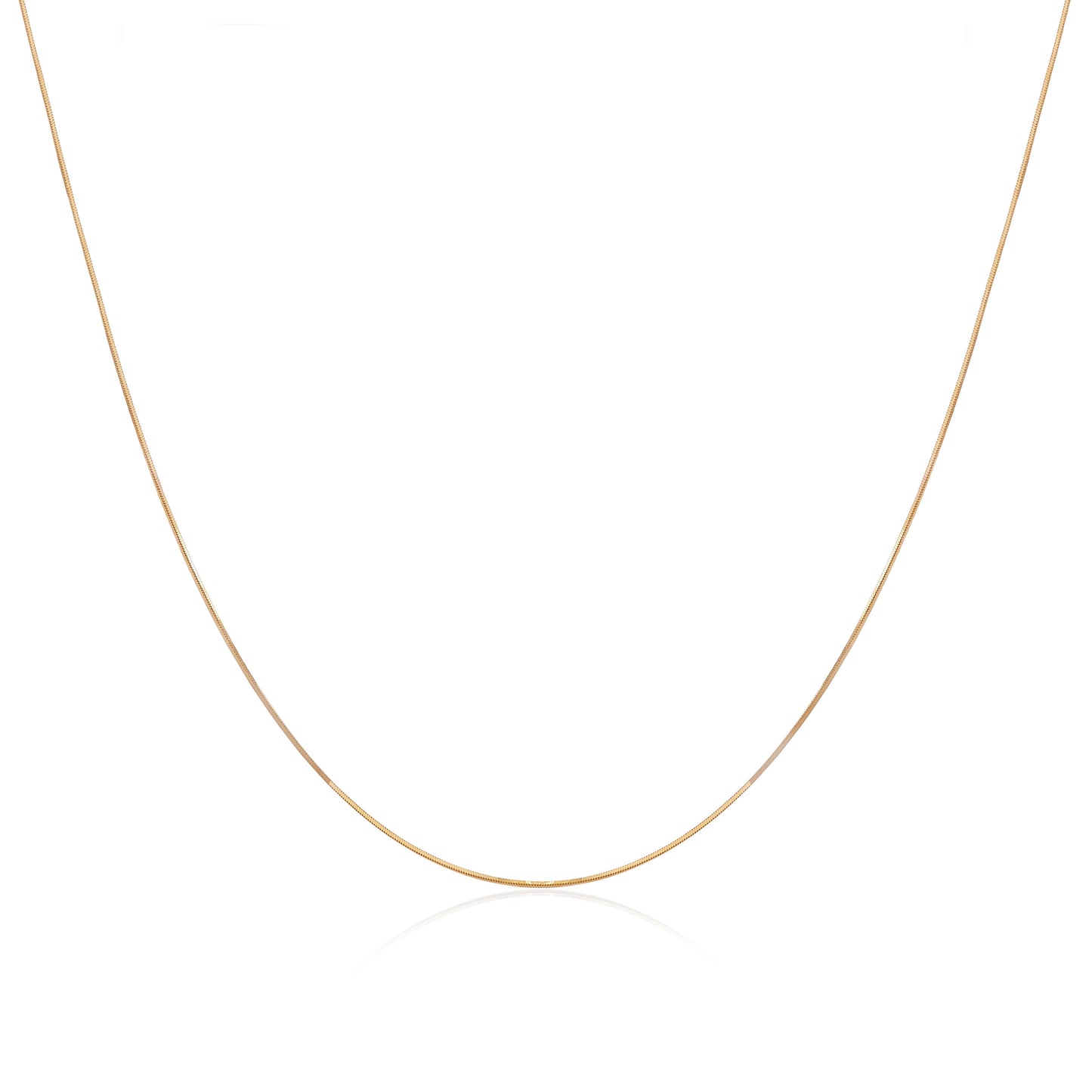 Chaîne serpent en or 9 carats taille diamant 1 mm 16 à 18 pouces