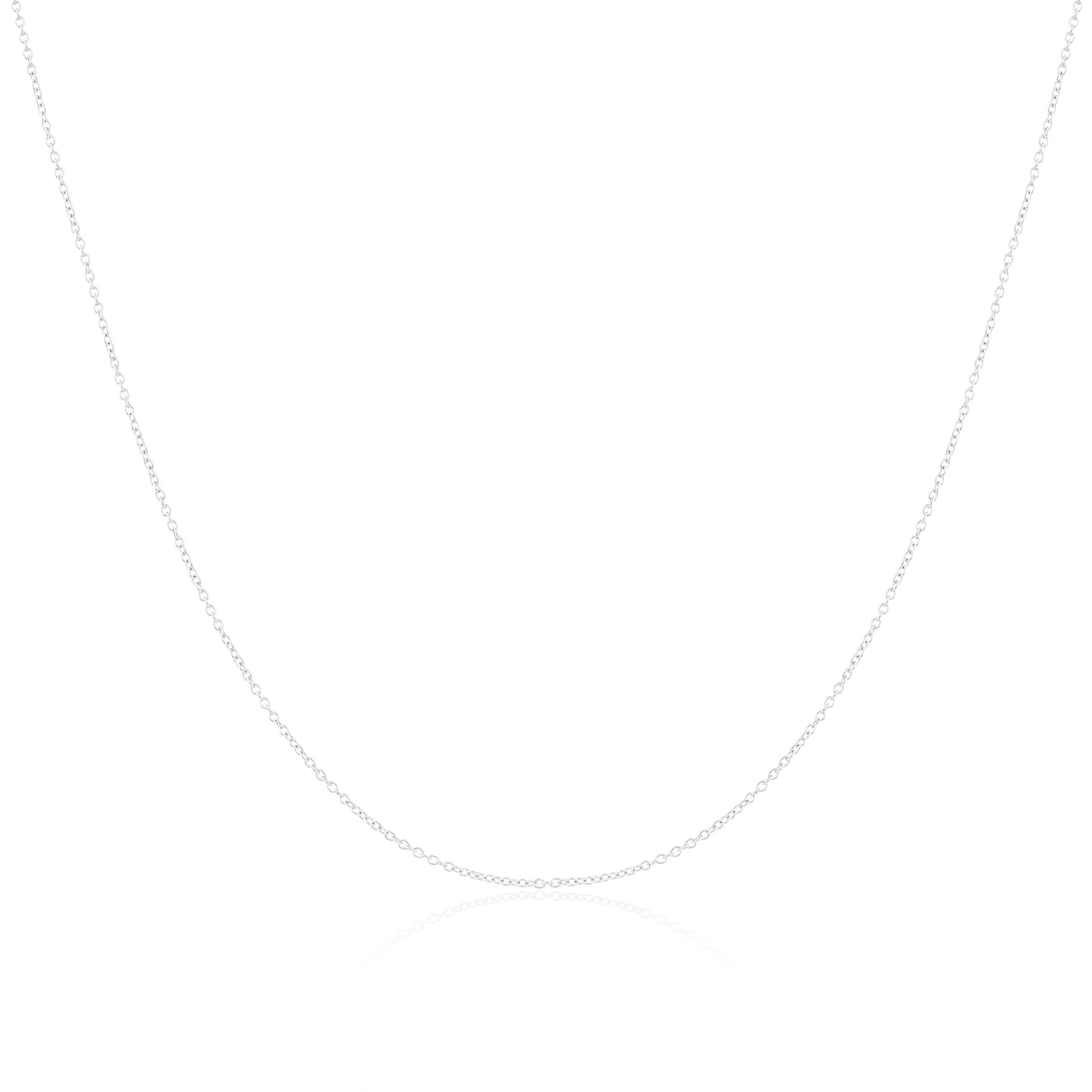 Chaîne en or blanc 9 carats de 45 à 55 cm