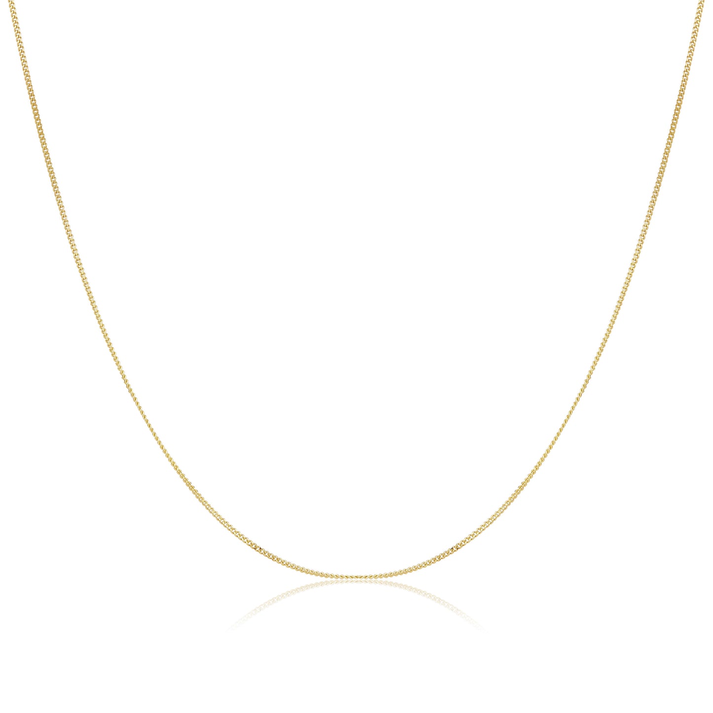 Collier chaîne en or jaune 9 carats avec diamants taillés
