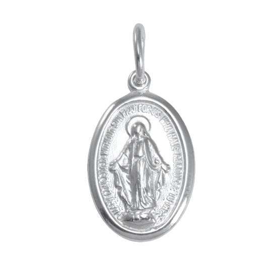 Médaille miraculeuse en argent sterling - Polie ou mate