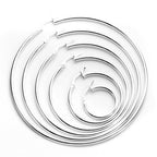 Boucles d'oreilles créoles en argent sterling de 2 mm