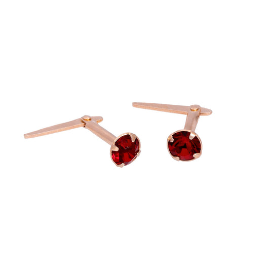 Boucles d'oreilles à tige Andralok en argent sterling plaqué or rose et cristal CZ de 3 mm