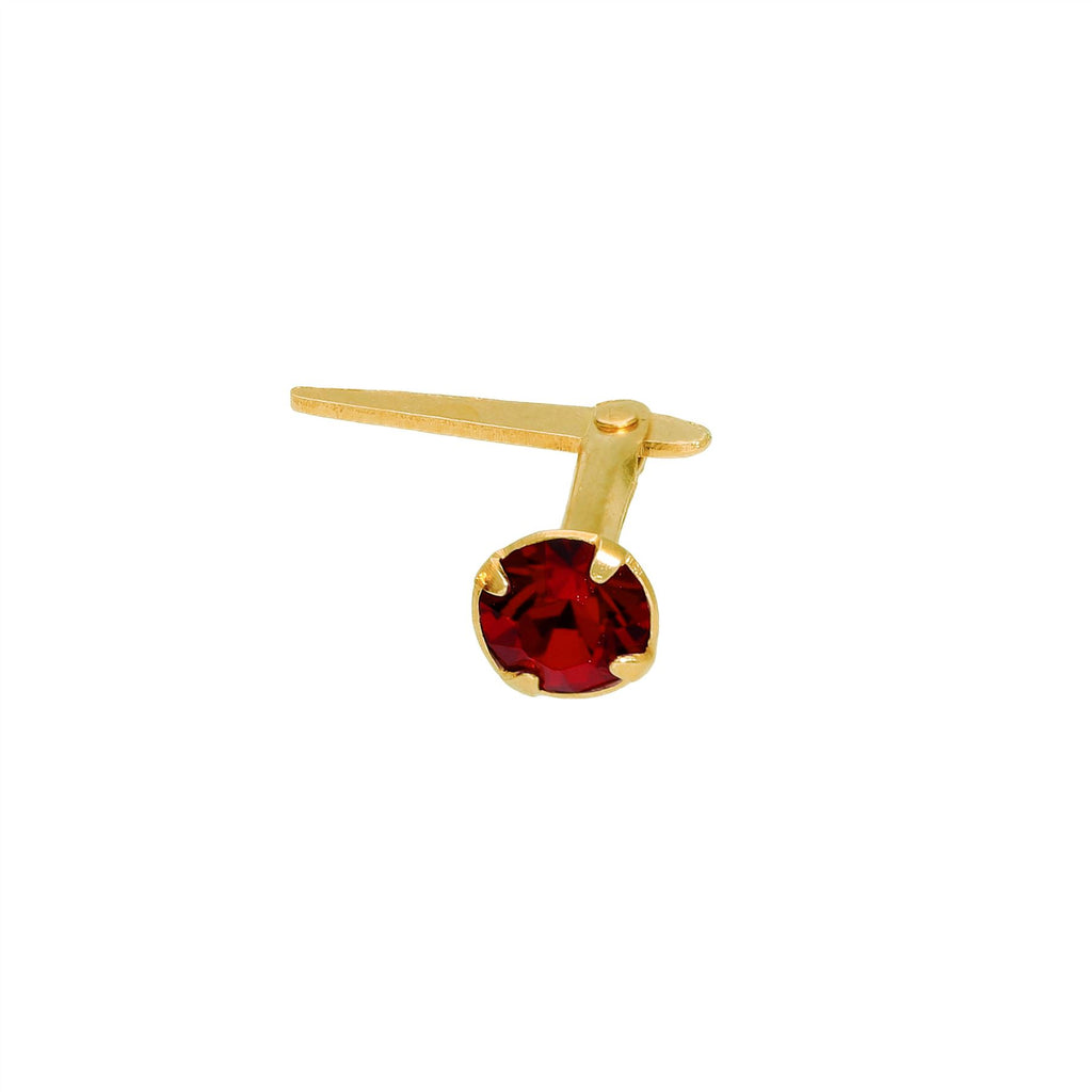 Piercing de nez Andralok en argent sterling plaqué or et cristal CZ de 3 mm