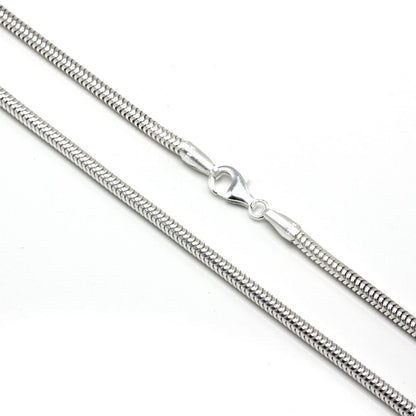 Chaîne ou bracelet serpent en argent sterling