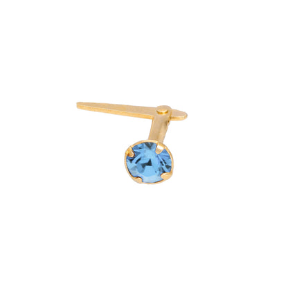 Piercing de nez Andralok en argent sterling plaqué or et cristal CZ de 3 mm