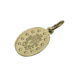 Pendentif Sainte Marie en or - Poli ou mat