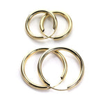 Boucles d'oreilles créoles en or jaune 9 carats