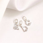 Collier initial en argent sterling avec diamants