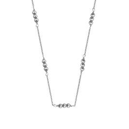 Collier ajustable trois boules en argent sterling 40 cm