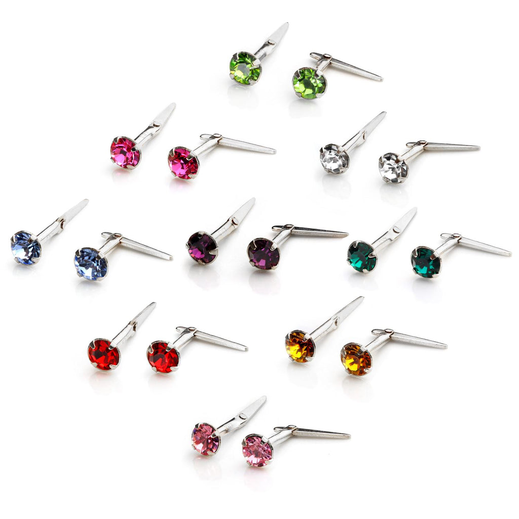 Boucles d'oreilles à tige Andralok en argent sterling avec cristal de 3 mm
