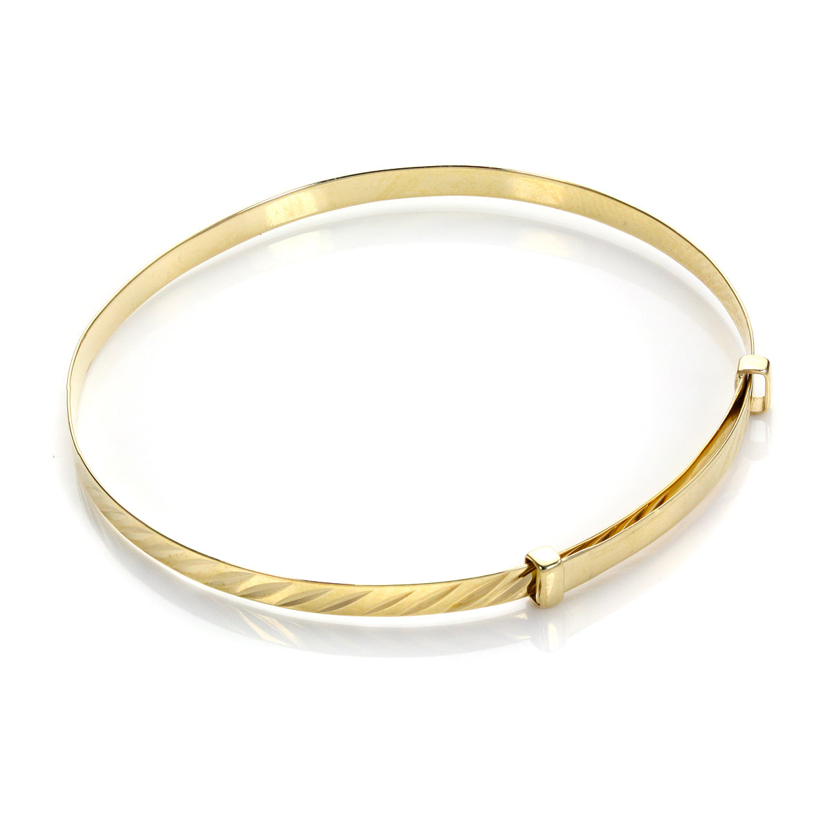 Bracelet bébé en or jaune 9 carats taille diamant