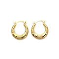 Créoles triple torsion en or 9 carats