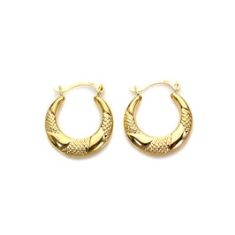 Créoles triple torsion en or 9 carats