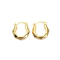 Créoles à facettes en or 9 carats