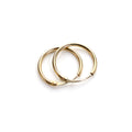 Boucles d'oreilles créoles unies en or jaune 9 carats de 10 mm