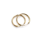 Boucles d'oreilles créoles unies en or jaune 9 carats de 10 mm