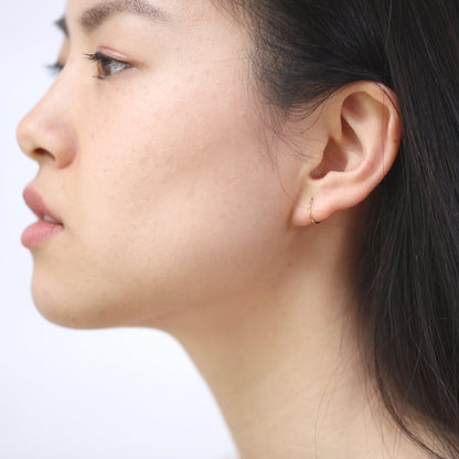 Boucles d'oreilles créoles unies en or jaune 9 carats de 10 mm