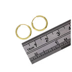 Boucles d'oreilles créoles unies en or jaune 9 carats de 13 mm