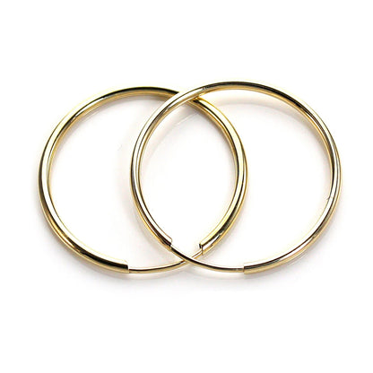 Boucles d'oreilles créoles moyennes en or 9 carats de 20 mm