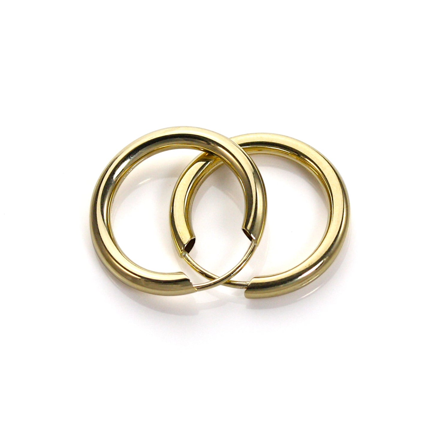 Boucles d'oreilles créoles en or jaune 9 carats