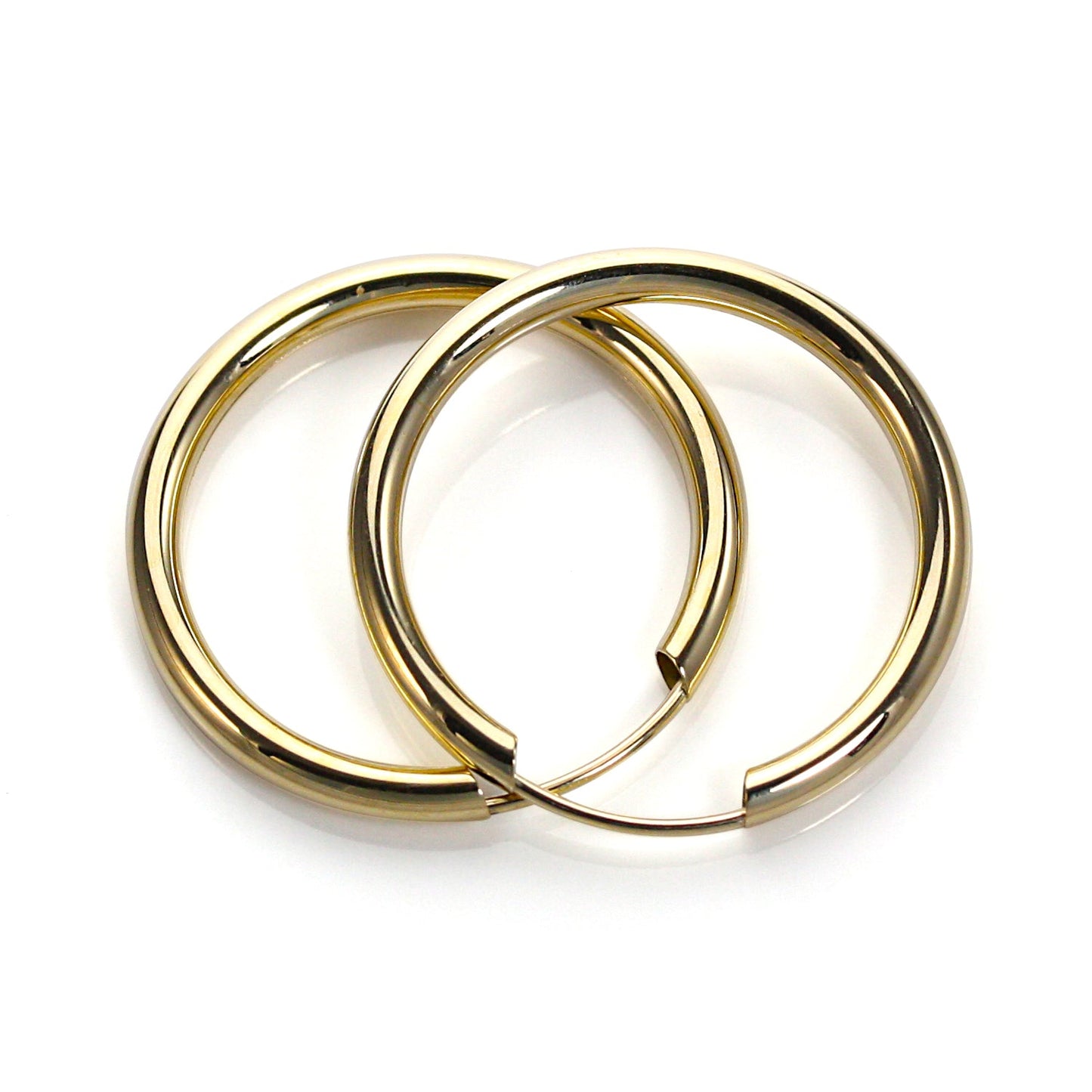 Boucles d'oreilles créoles en or jaune 9 carats