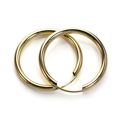 Boucles d'oreilles créoles en or jaune 9 carats