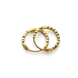 Boucles d'oreilles créoles 10 mm en or jaune 9 carats