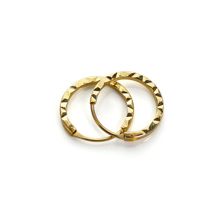 Boucles d'oreilles créoles 10 mm en or jaune 9 carats