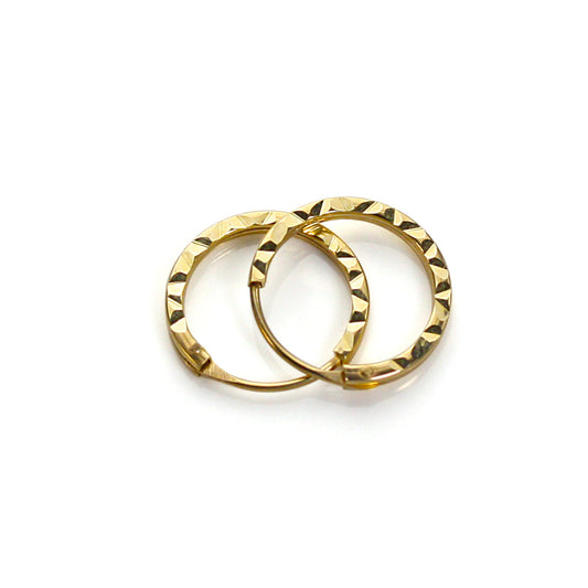 Boucles d'oreilles créoles 10 mm en or jaune 9 carats