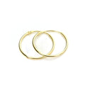 Boucles d'oreilles créoles dormeuses en or 9 carats de 14 mm