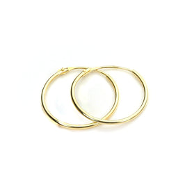Boucles d'oreilles créoles dormeuses en or 9 carats de 14 mm