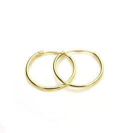 Boucles d'oreilles créoles dormeuses en or 9 carats de 12,5 mm