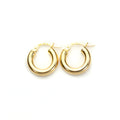 Boucles d'oreilles créoles unies en or jaune 9 carats