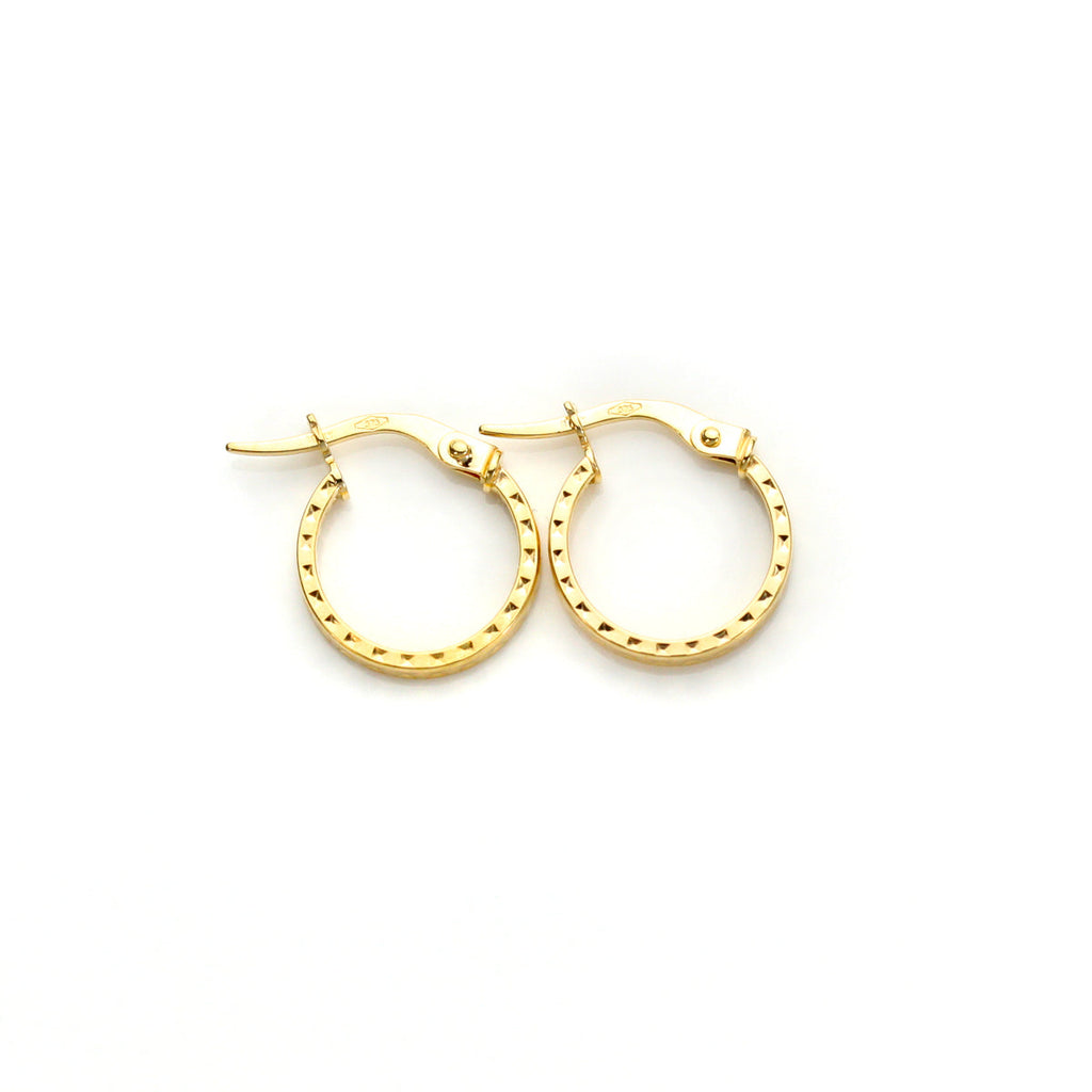 Boucles d'oreilles créoles en or jaune 9 carats
