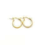 Boucles d'oreilles créoles en or jaune 9 carats