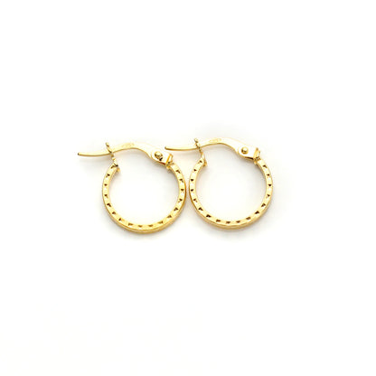 Boucles d'oreilles créoles en or jaune 9 carats