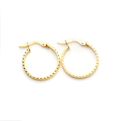 Boucles d'oreilles créoles en or jaune 9 carats