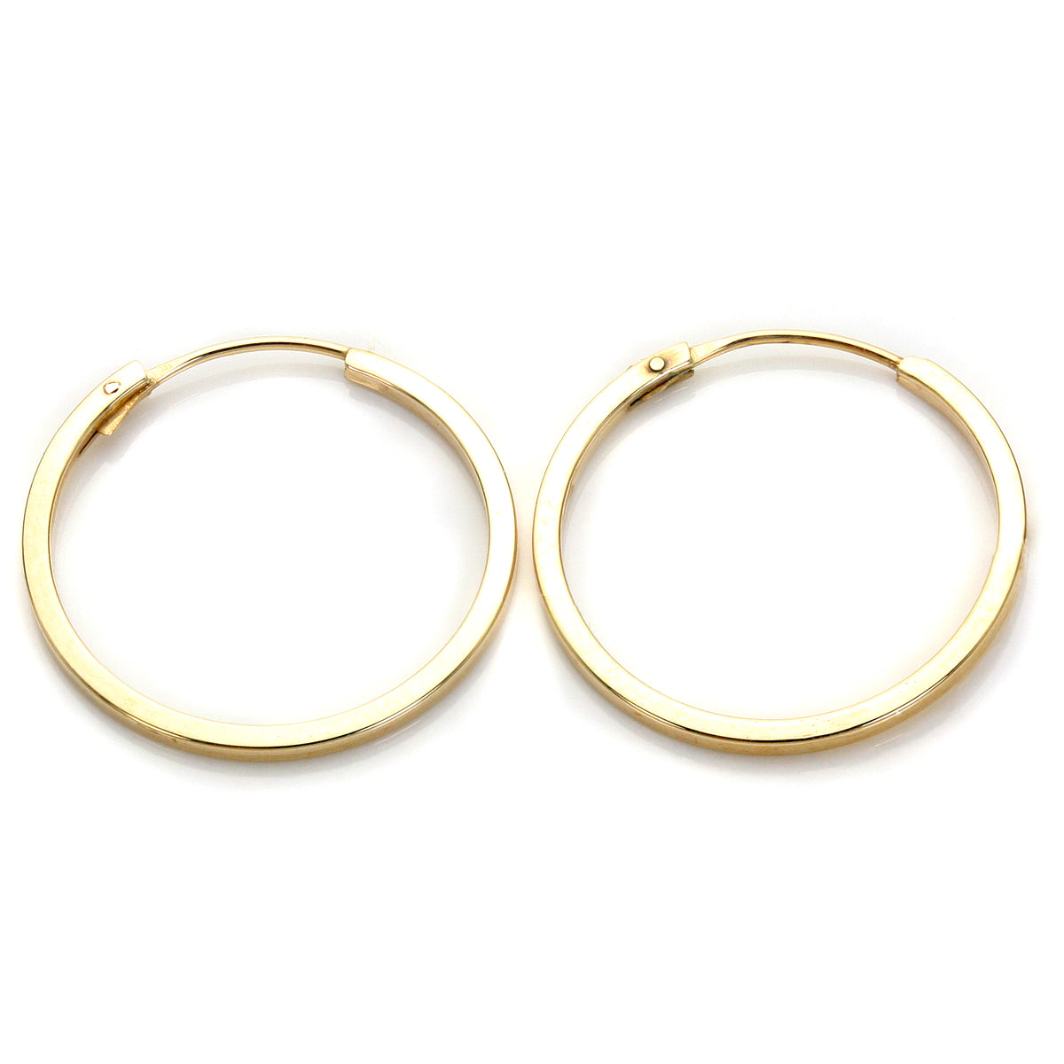 Boucles d'oreilles créoles en or jaune 9 carats