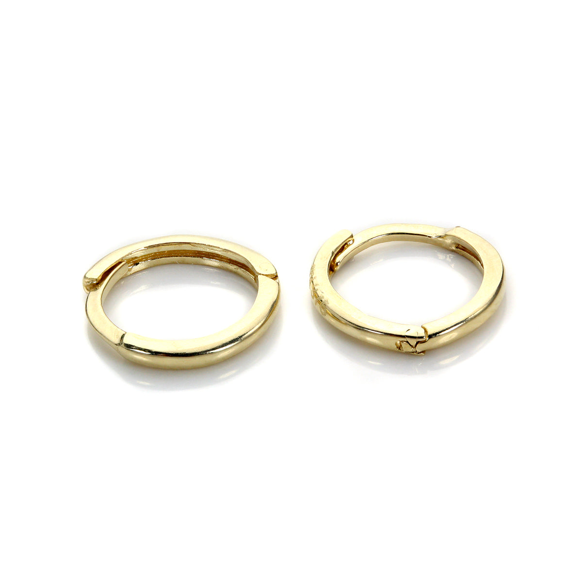 Créoles unies en or 9 carats
