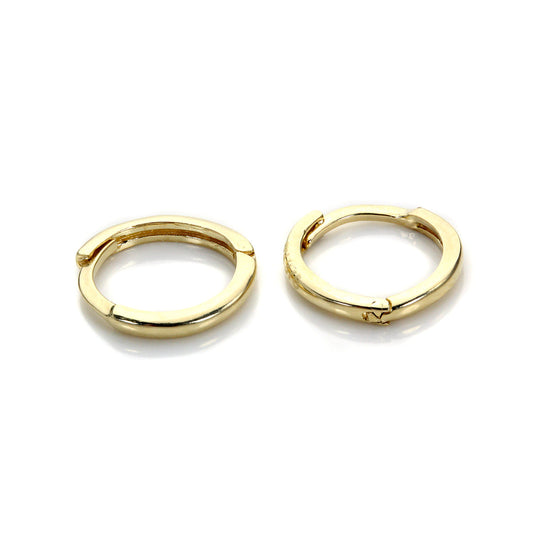 Créoles unies en or 9 carats