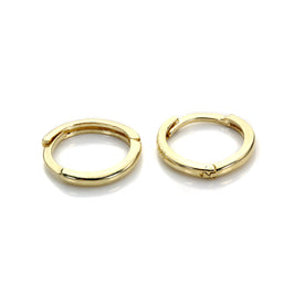 Créoles unies en or 9 carats