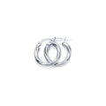 Boucles d'oreilles créoles torsadées en or blanc 9 carats de 2 mm