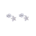 Boucles d'oreilles à tige en argent sterling et cristal CZ en forme d'étoile