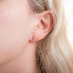 Boucles d'oreilles à tige en argent sterling avec cadenas en forme de cœur celtique