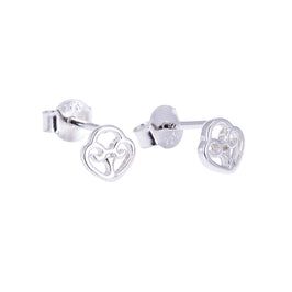 Boucles d'oreilles à tige en argent sterling avec cadenas en forme de cœur celtique
