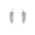 Boucles d'oreilles à tige en argent sterling avec feuilles