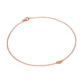 Bracelet de cheville Belcher en argent sterling plaqué or rose fin