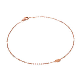 Bracelet de cheville Belcher en argent sterling plaqué or rose fin