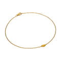 Bracelet de cheville Belcher en argent sterling plaqué or fin