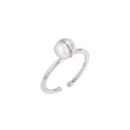 Bague réglable en argent sterling avec perle